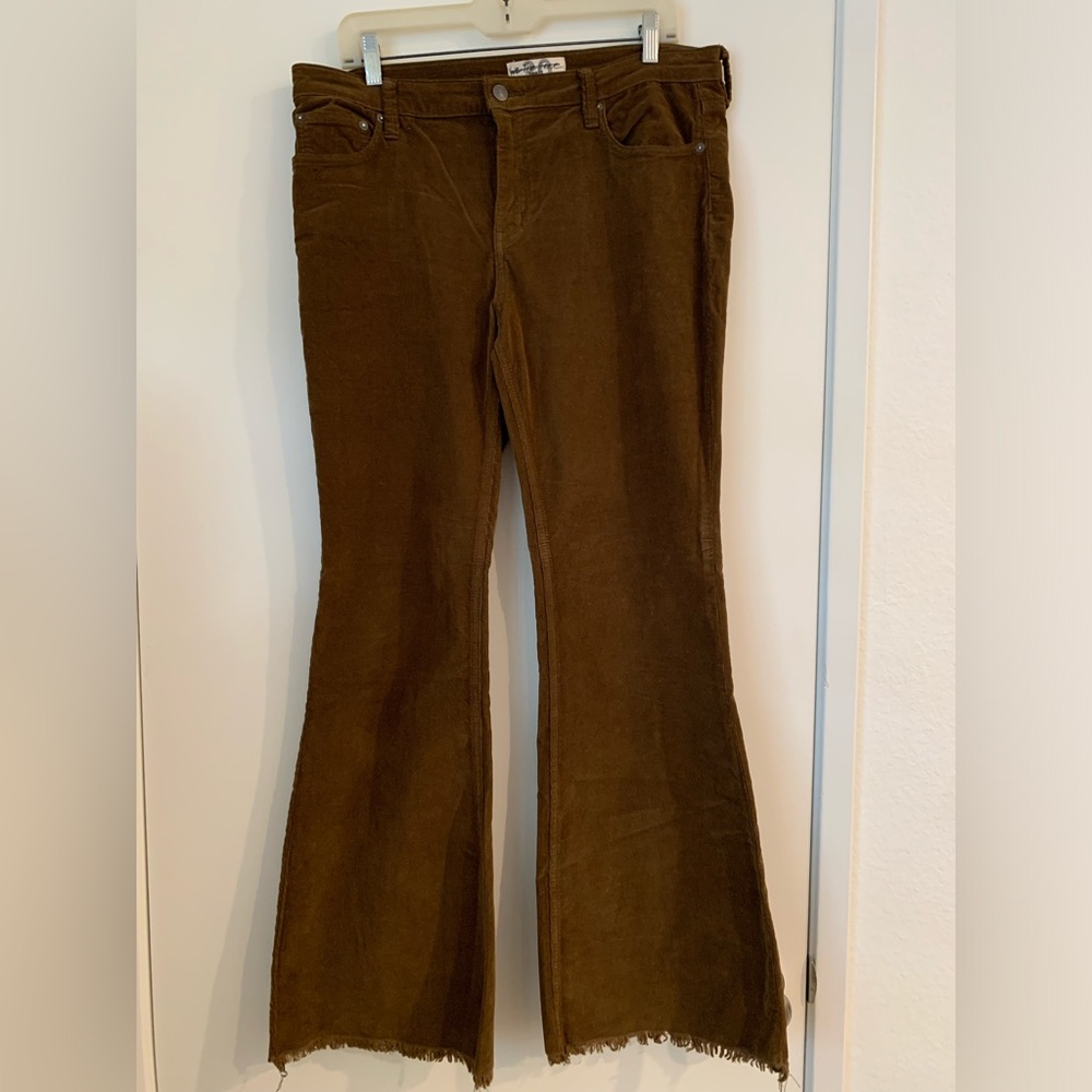 Free People We the Free olive brown vintage-looking cords